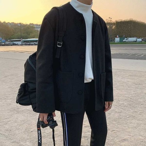 men's fashion coat black cool autumn winter teenagers clothes youth pop casual roundneck korean style tweed jacket
men's fashion coat black cool autumn winter teenagers clothes youth pop casual roundneck korean style tweed jacket