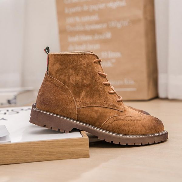 boots 2021 autumn female leather women's shoes suede british lace retro trendy nude, Black
boots 2021 autumn female leather women's shoes suede british lace retro trendy nude, Black