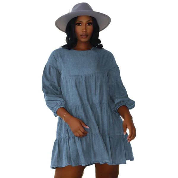casual dresses women dress autumn solid color o-neck pleated lantern sleeve plus size fashion vestido feminino donsignet, Black;gray
casual dresses women dress autumn solid color o-neck pleated lantern sleeve plus size fashion vestido feminino donsignet, Black;gray