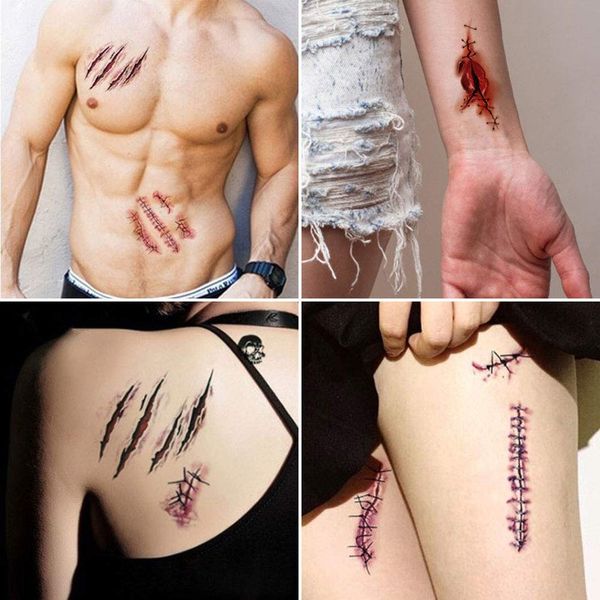 halloween injured tattoo stickers funny scar scar stickers waterproof realistic tattoo stickers spot, Black;gray
halloween injured tattoo stickers funny scar scar stickers waterproof realistic tattoo stickers spot, Black;gray