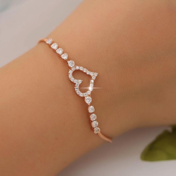charm bracelets luxury female crystal love heart bracelet rose gold silver color for women cute white zircon stone chain, Golden;silver
charm bracelets luxury female crystal love heart bracelet rose gold silver color for women cute white zircon stone chain, Golden;silver