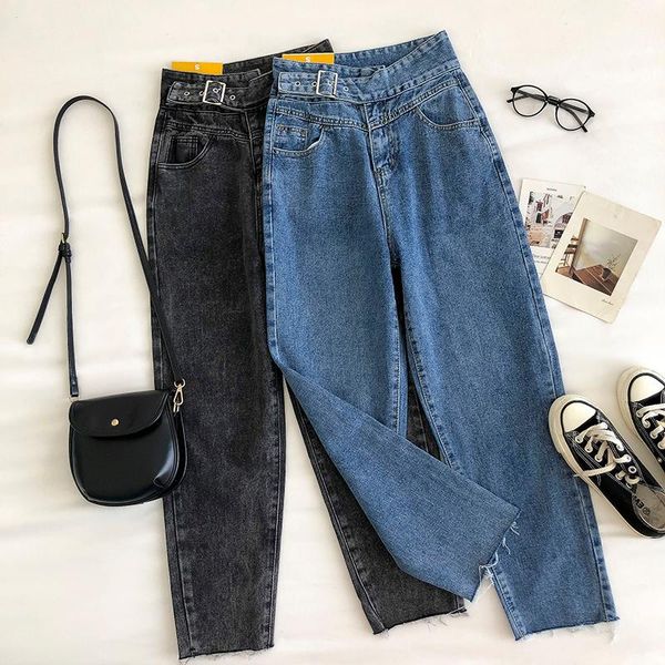 retro burr high waist jeans women's 2021 autumn and winter korean loose straight denim pants p236, Blue
retro burr high waist jeans women's 2021 autumn and winter korean loose straight denim pants p236, Blue