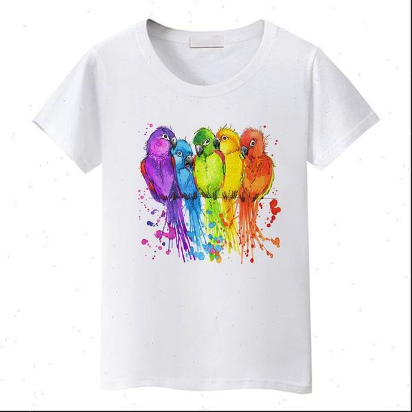 womens t shirt colorful bird shirts rainbow beautiful art harajuku graphics fashion femme drop, White
womens t shirt colorful bird shirts rainbow beautiful art harajuku graphics fashion femme drop, White