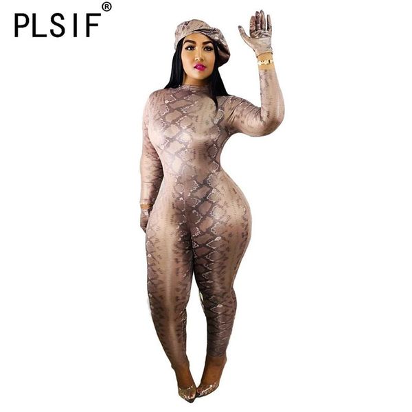 women's jumpsuits & rompers one piece set snake print lady long sleeve skinny overall beach style sports, Black;white
women's jumpsuits & rompers one piece set snake print lady long sleeve skinny overall beach style sports, Black;white