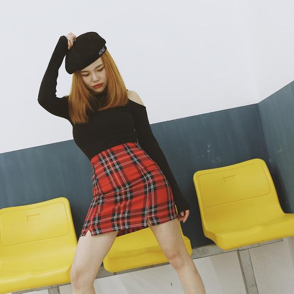 skirts women england style red plaid skirt sping high waist front slit plaided package hip slim casual shorts plus size, Black
skirts women england style red plaid skirt sping high waist front slit plaided package hip slim casual shorts plus size, Black