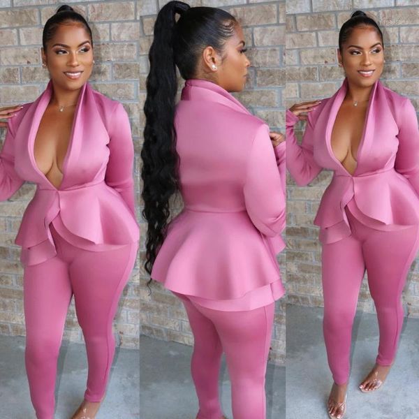 casual women blazer deep v-neck long sleeve jacket pant suits two piece set ruffles blazers winter office lady business suit women's pa, White
casual women blazer deep v-neck long sleeve jacket pant suits two piece set ruffles blazers winter office lady business suit women's pa, White