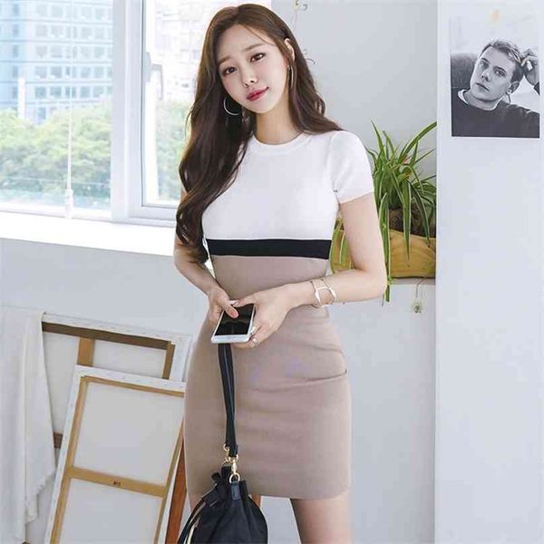 patchwork knit mini tight dress korean ladies summer short sleeve crew neck nightclub party dresses for women 210602, Black;gray
patchwork knit mini tight dress korean ladies summer short sleeve crew neck nightclub party dresses for women 210602, Black;gray