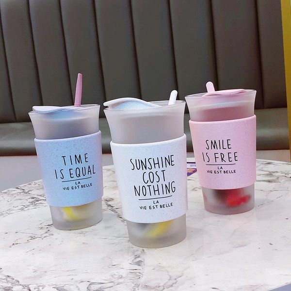 wine glasses korean style glass water bottle with straw and lid spoon office household breakfast milk scald proof coffee cup
wine glasses korean style glass water bottle with straw and lid spoon office household breakfast milk scald proof coffee cup