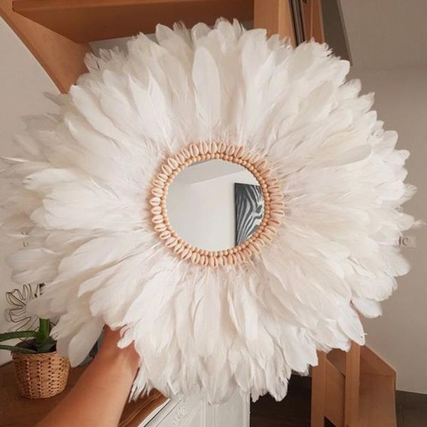 decorative objects & figurines feather mirror hanging decorations children room handmade wall decor home pendant
decorative objects & figurines feather mirror hanging decorations children room handmade wall decor home pendant