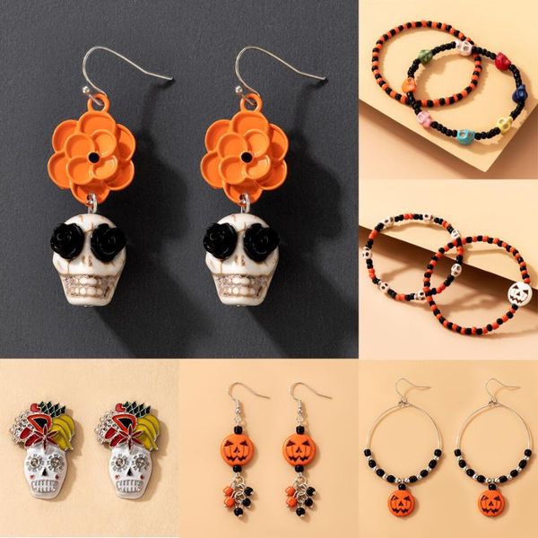 beaded, strands 2021 halloween bracelet skull colored bead elastic rope bohemian earring wholesale, Black
beaded, strands 2021 halloween bracelet skull colored bead elastic rope bohemian earring wholesale, Black