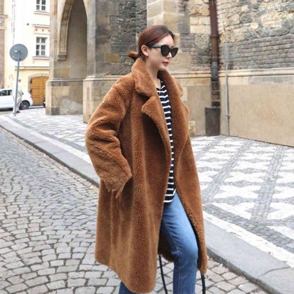 women's fur & faux winter women coat luxury long loose lapel overcoat thick warm plus size female solid coats ee87, Black
women's fur & faux winter women coat luxury long loose lapel overcoat thick warm plus size female solid coats ee87, Black