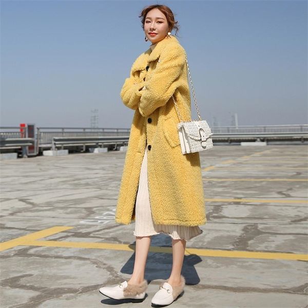 women artificial sheep shearling coats faux lambswool jacket winter casual long sleeve overcoat thicken warm outwear 210519, Black
women artificial sheep shearling coats faux lambswool jacket winter casual long sleeve overcoat thicken warm outwear 210519, Black
