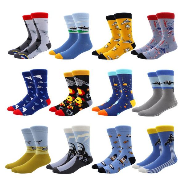 men's socks 2021 style warplane pattern happy men fashion funny women's personality cartoon cotton, Black
men's socks 2021 style warplane pattern happy men fashion funny women's personality cartoon cotton, Black