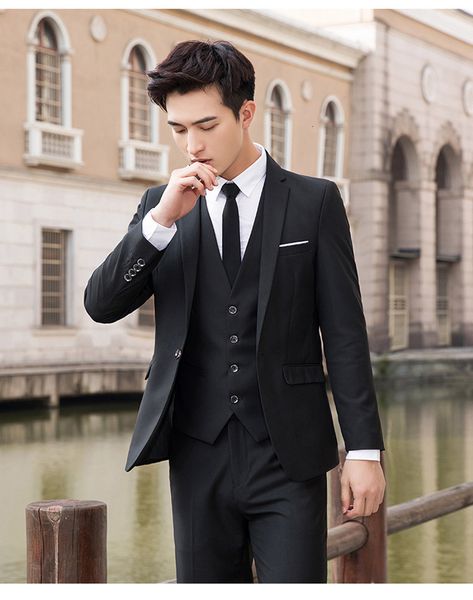 men's suits & blazers spring and autumn male suit korean thin professional three wedding pieces man ed, White;black
men's suits & blazers spring and autumn male suit korean thin professional three wedding pieces man ed, White;black