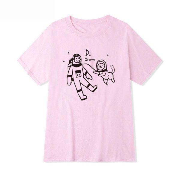 men's t-shirts 100% cotton t shirts women casual solid short sleeve funny cartoon travelling in space with your dog printing, White;black
men's t-shirts 100% cotton t shirts women casual solid short sleeve funny cartoon travelling in space with your dog printing, White;black