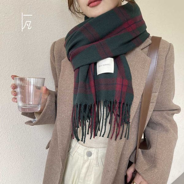 plaid neutral plain shawl autumn winter casual warm bib literature and art pastoral woven thickened scarf, Blue;gray
plaid neutral plain shawl autumn winter casual warm bib literature and art pastoral woven thickened scarf, Blue;gray