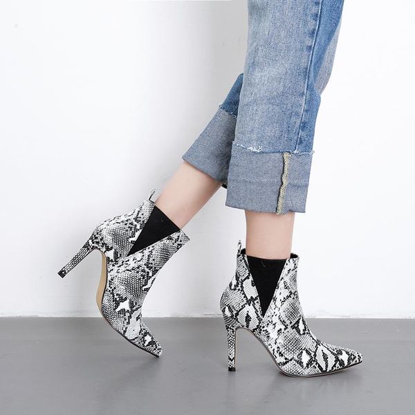boots womens pointed toe ankle snake skin pattern stilettos high heel side zipper shoes gladiator c407, Black
boots womens pointed toe ankle snake skin pattern stilettos high heel side zipper shoes gladiator c407, Black