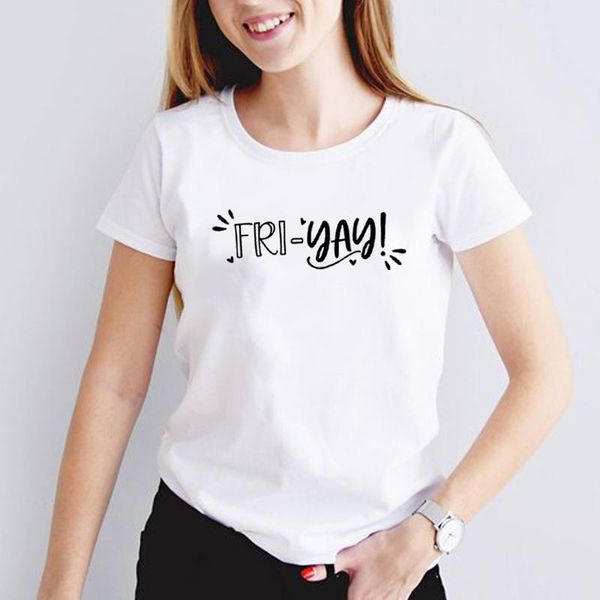 women's t-shirt friyay funny t shirt women summer short sleeve cotton harajuku tshirt o-neck camiseta mujer fashion tee femme top, White
women's t-shirt friyay funny t shirt women summer short sleeve cotton harajuku tshirt o-neck camiseta mujer fashion tee femme top, White