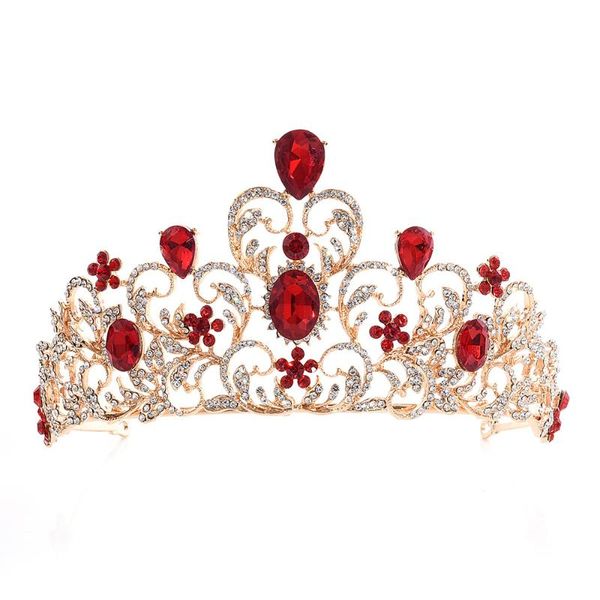 hair clips & barrettes sweet miss rhinestone crystal headband prom queen crown gold wedding bridal jewelry decoration, Golden;silver