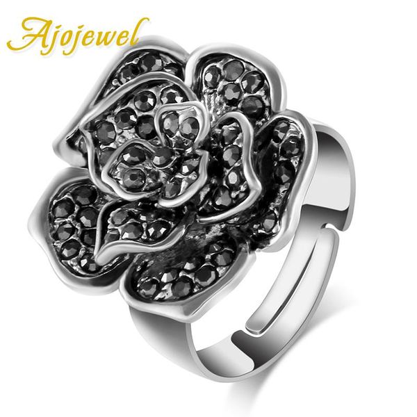 cluster rings retro camellia for women ajojewel brand vintage jewelry pave black rhinestone open anel, Golden;silver
cluster rings retro camellia for women ajojewel brand vintage jewelry pave black rhinestone open anel, Golden;silver