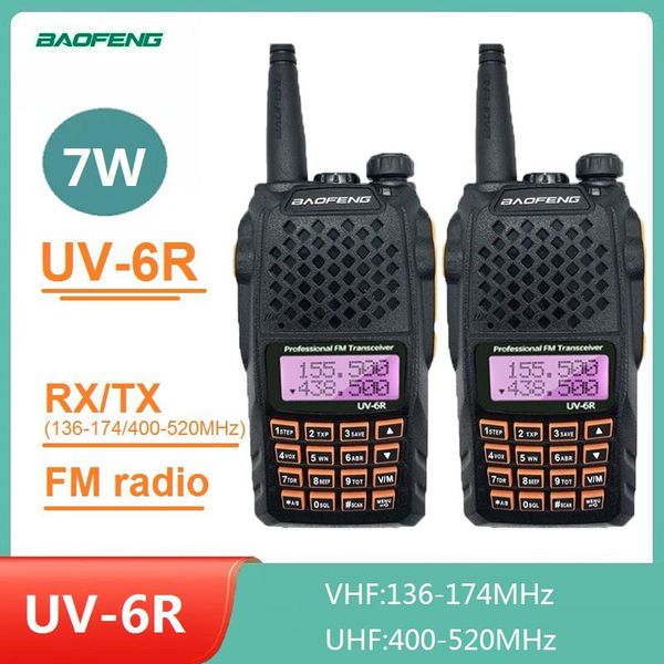 2pcs baofeng uv-6r 7w professional walkie talkie dual band vhf uhf two way radio upgrade uv5r cb ham station 128ch
2pcs baofeng uv-6r 7w professional walkie talkie dual band vhf uhf two way radio upgrade uv5r cb ham station 128ch