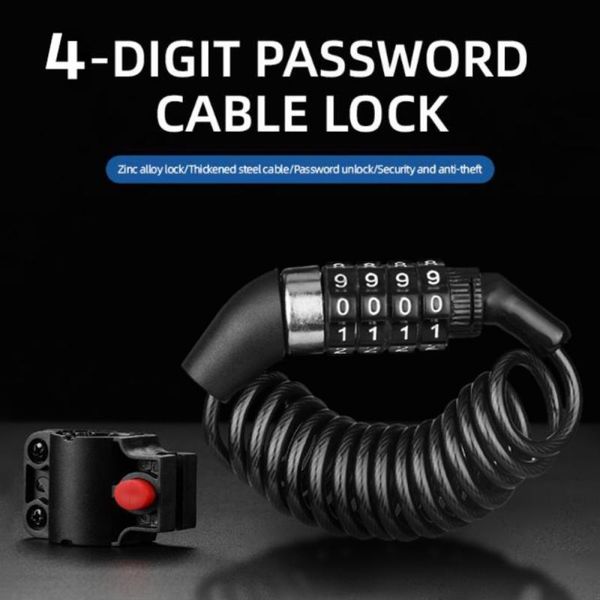 bike locks mini helmet lock anti-theft 4 digit password bicycle for scooter motorcycle portable mtb road cable
bike locks mini helmet lock anti-theft 4 digit password bicycle for scooter motorcycle portable mtb road cable