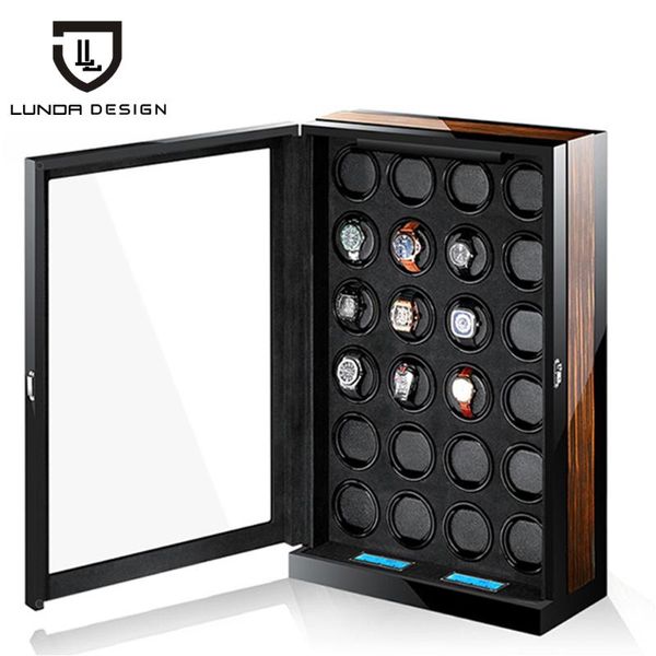 watch boxes & cases luxury winder automatic display for 24 watches control swhen the cover opened led light remote, Black;blue
watch boxes & cases luxury winder automatic display for 24 watches control swhen the cover opened led light remote, Black;blue