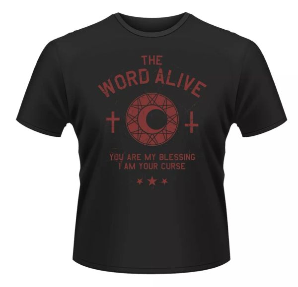 the word alive curse official t-shirt men unisex, White;black