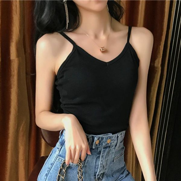 women t-shirt sleeveless camisole t shirt anti-glare belt chest pad multicolor female summer 2021 e656 women's, White
women t-shirt sleeveless camisole t shirt anti-glare belt chest pad multicolor female summer 2021 e656 women's, White