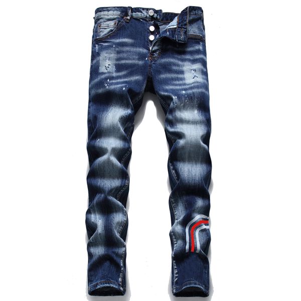 20ss mans pants mens designer jeans distressed ripped biker slim fit motorcycle denim for men s fashion tracksuits pour homme, Blue
20ss mans pants mens designer jeans distressed ripped biker slim fit motorcycle denim for men s fashion tracksuits pour homme, Blue