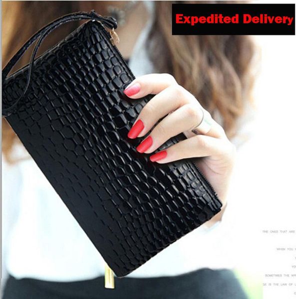 wallets crocodile pattern pu leather women clutch bag fashion design simple large capacity spot, Red;black
wallets crocodile pattern pu leather women clutch bag fashion design simple large capacity spot, Red;black