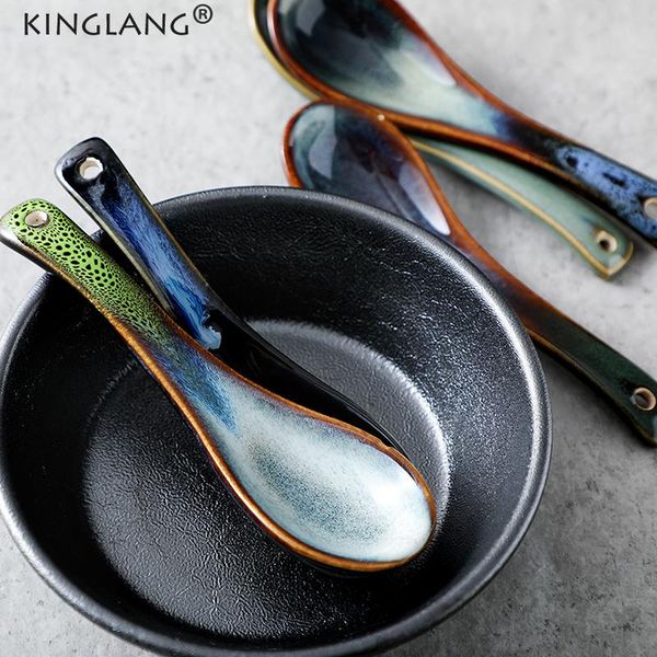 2pcs klin glazed soup spoons ceramic dinner rice spoon 5 colors kiln retro eat drink
2pcs klin glazed soup spoons ceramic dinner rice spoon 5 colors kiln retro eat drink