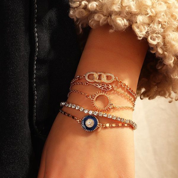 women's fashion crystal chain bracelets bohemian vintage sun bangles miltilayer mixed geometric charm jewelry pulseras, Golden;silver
women's fashion crystal chain bracelets bohemian vintage sun bangles miltilayer mixed geometric charm jewelry pulseras, Golden;silver
