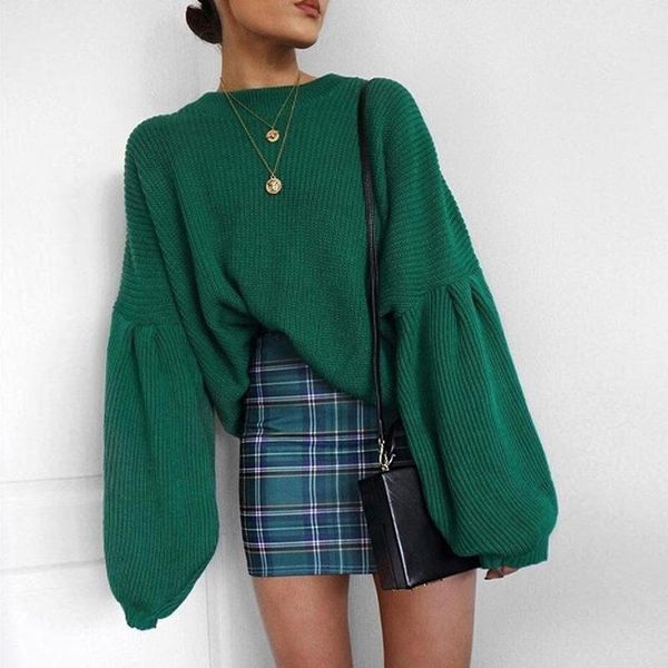 women's sweaters korean knitted sweater jumpers women long lantern sleeve loose casual winter pullovers pull femme hiver, White;black
women's sweaters korean knitted sweater jumpers women long lantern sleeve loose casual winter pullovers pull femme hiver, White;black