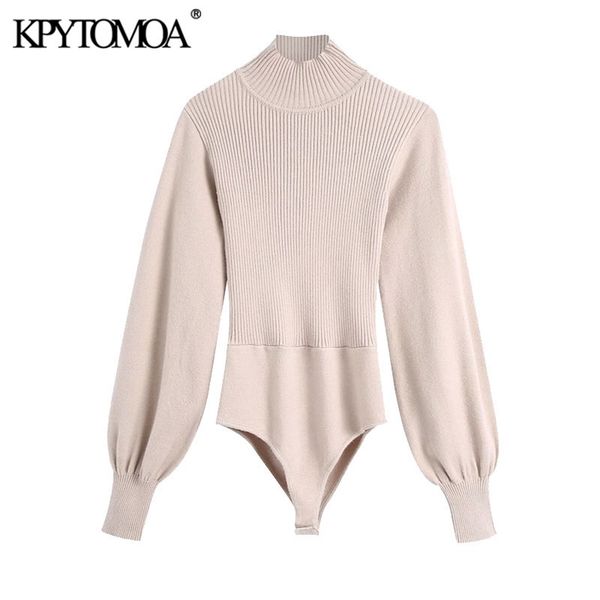women fashion backless snap-button knitted bodysuits vintage high neck lantern sleeve female playsuits chic 210420, Black;white
women fashion backless snap-button knitted bodysuits vintage high neck lantern sleeve female playsuits chic 210420, Black;white