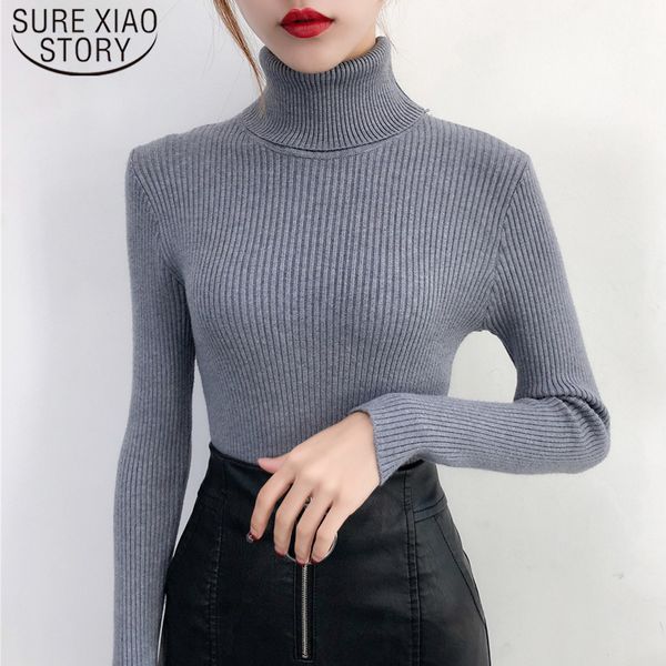 casual korean autumn winter long sleeve women knit sweaters slim solid turtleneck elastic warm pullover femme 7572 50 210510, White;black
casual korean autumn winter long sleeve women knit sweaters slim solid turtleneck elastic warm pullover femme 7572 50 210510, White;black