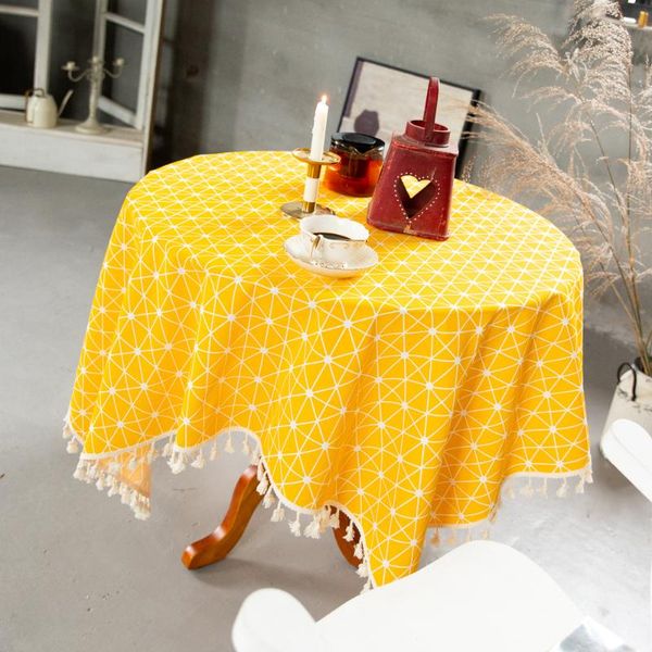table cloth ldyllic small fresh yellow plaid tablecloth with fashion tassel thick cotton linen meal pad for tea
table cloth ldyllic small fresh yellow plaid tablecloth with fashion tassel thick cotton linen meal pad for tea