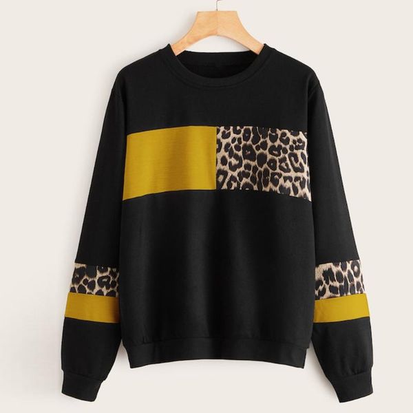 women's hoodies & sweatshirts @ women 2021 hoodie leopard print o-neck cotton long sleeve sweat plus size pockets harajuku sweatshirt, Black
women's hoodies & sweatshirts @ women 2021 hoodie leopard print o-neck cotton long sleeve sweat plus size pockets harajuku sweatshirt, Black