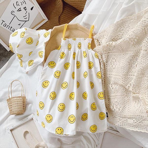 summer kids for girls girl dress cartoon smiling face suspender with hat cute little children costume vestidos, Red;yellow
summer kids for girls girl dress cartoon smiling face suspender with hat cute little children costume vestidos, Red;yellow