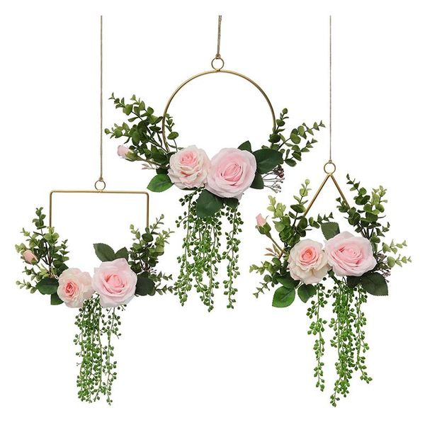decorative flowers & wreaths floral hoop wreath set of 3 artificial rose and eucalyptus hanging wall garland for wedding decor
decorative flowers & wreaths floral hoop wreath set of 3 artificial rose and eucalyptus hanging wall garland for wedding decor
