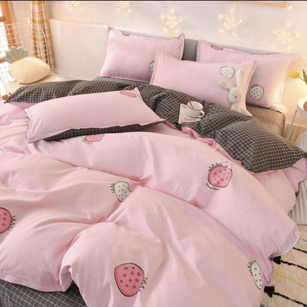 bedding sets strawberry polyester set 3/4pcs twin double full duvet cover flat bed sheet pillowcase linen bedroom bedclothes
bedding sets strawberry polyester set 3/4pcs twin double full duvet cover flat bed sheet pillowcase linen bedroom bedclothes