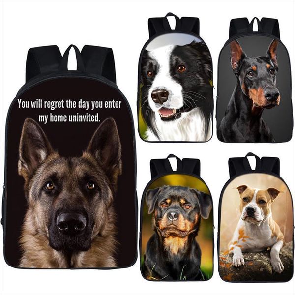 animal german shepherd pit staffordshire bull terrier rottweiler backpack for teenager children school bags boy dog bag
animal german shepherd pit staffordshire bull terrier rottweiler backpack for teenager children school bags boy dog bag