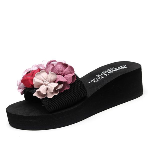 slippers summer beautiful home flower korean women sandals house slides 5cm low heels beach girls 2 color, Black
slippers summer beautiful home flower korean women sandals house slides 5cm low heels beach girls 2 color, Black
