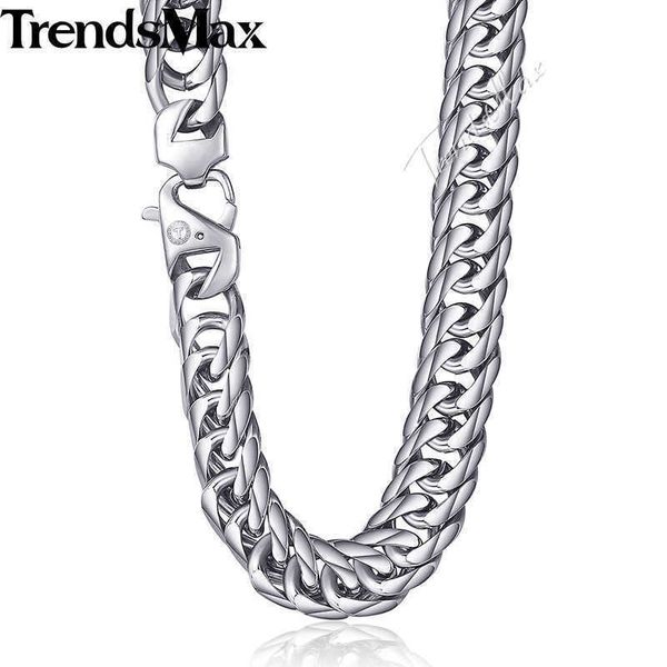 trendsmax men's stainless steel necklace, cuban chain, silver, 15mm, 60cm, 70cm, 316l, khn57 q0809
trendsmax men's stainless steel necklace, cuban chain, silver, 15mm, 60cm, 70cm, 316l, khn57 q0809