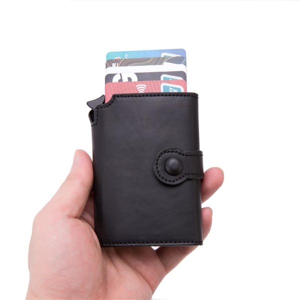 card holders 2021 men rfid holder metal aluminum auto -up blocking id case black wallet coin purse, Brown;gray
card holders 2021 men rfid holder metal aluminum auto -up blocking id case black wallet coin purse, Brown;gray