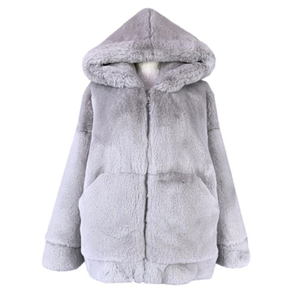 women's fur & faux 2021 thick winter coats long sleeve vintage female imitation mink jackets trendy lady hooded outerwear, Black
women's fur & faux 2021 thick winter coats long sleeve vintage female imitation mink jackets trendy lady hooded outerwear, Black