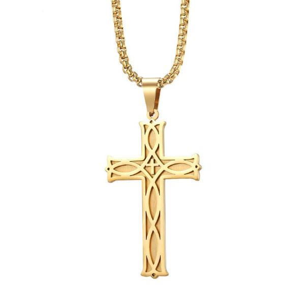 gold irish knot cross necklaces pendant prayer stainless steel necklace for men him religious jewelry 24inch, Silver
gold irish knot cross necklaces pendant prayer stainless steel necklace for men him religious jewelry 24inch, Silver