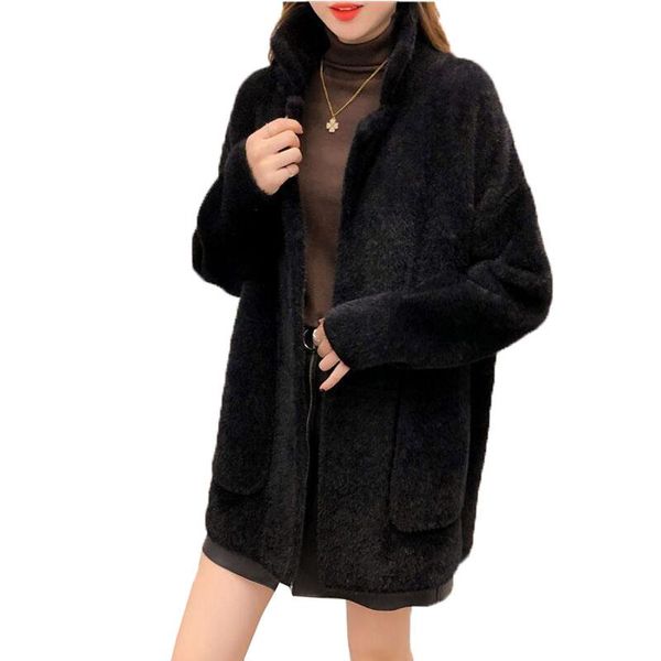 women's trench coats velvet suit collar windbreaker 2021 spring autumn fashion knit jacket mid-long cardigan wild a681, Tan;black
women's trench coats velvet suit collar windbreaker 2021 spring autumn fashion knit jacket mid-long cardigan wild a681, Tan;black