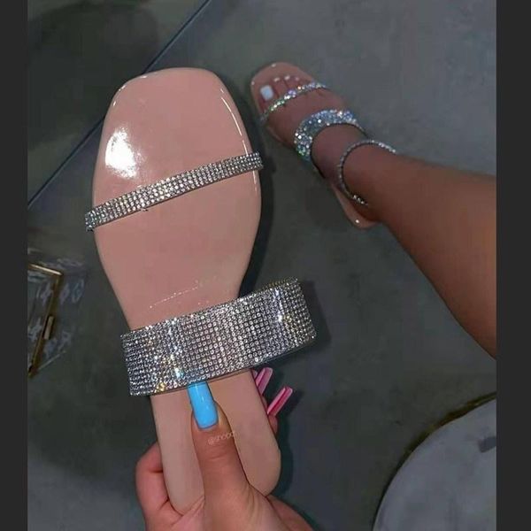 slippers summer casual women's 2021 fashion simple rhinestone decoration open toe all-match trend, Black
slippers summer casual women's 2021 fashion simple rhinestone decoration open toe all-match trend, Black