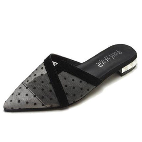 slippers ladies slipper summer shoes pointed flat with women's mesh polka dot sandals women casual xx129, Black
slippers ladies slipper summer shoes pointed flat with women's mesh polka dot sandals women casual xx129, Black